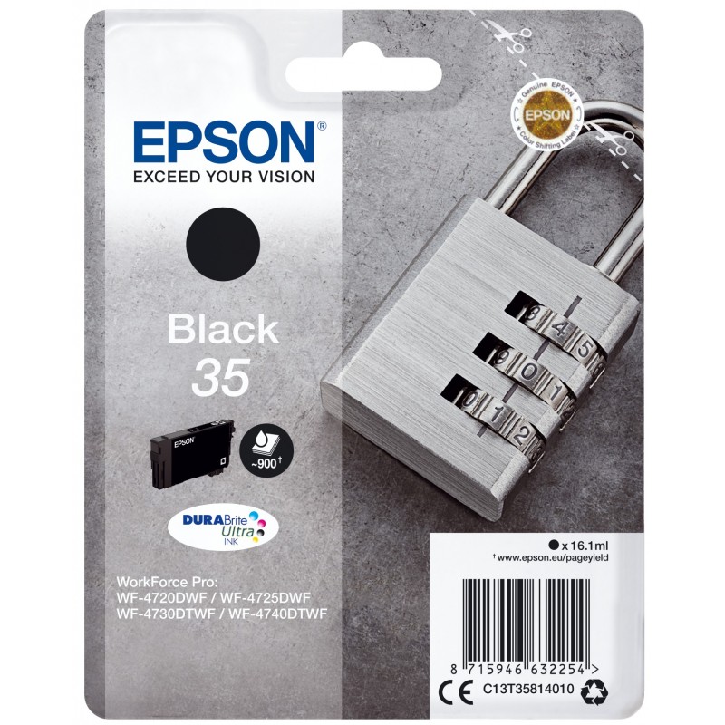 Epson Singlepack Black 35 DURABrite Ultra Ink C13T35814020