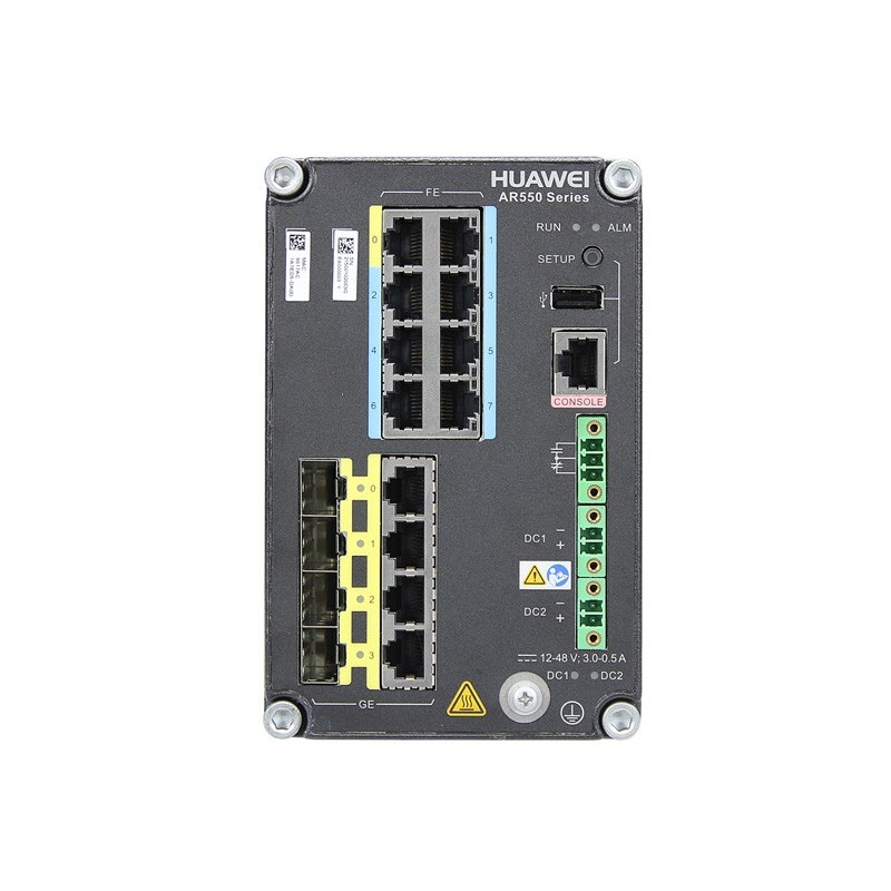 Huawei AR550-8FE-D-H, 7,2 Mpps, LACP, SEP, STP, RSTP, MSTP, BGP,BGP4+,RIP,RIPng, 802.1x RADIUS,SNMP, 50010208