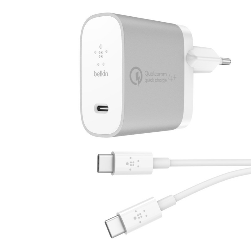 Belkin F7U074VF04-SLV cargador de dispositivo móvil Interior Plata, Blanco
