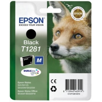 Singlepack Black T1281 DURABrite Ultra Ink C13T12814010