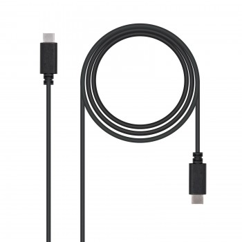 Nanocable USB 2.0, 2m, 2 m, USB C, USB C, 2.0, Hembra Hembra, Negro 10.01.2302