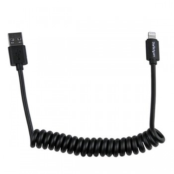 StarTech.com Cable en Espiral de 60cm Lightning 8  USBCLT60CMB