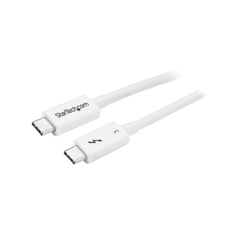 StarTech.com Cable de 0,5m Thunderbolt 3 Blanco -  TBLT34MM50CW
