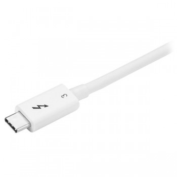 StarTech.com Cable de 0,5m Thunderbolt 3 Blanco -  TBLT34MM50CW