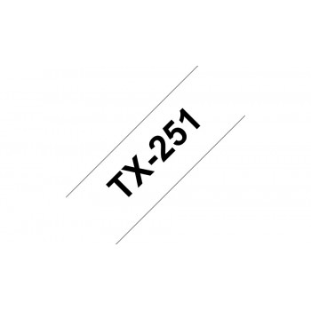 Brother TX-251 cinta para impresora de etiquetas Negro sobre blanco TX251