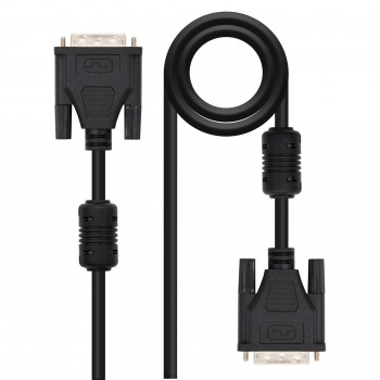 Nanocable 5m DVI DVI, DVI, DVI, Masculino, Masculino, Negro, 2560 x 1600 Pixeles 10.15.0805
