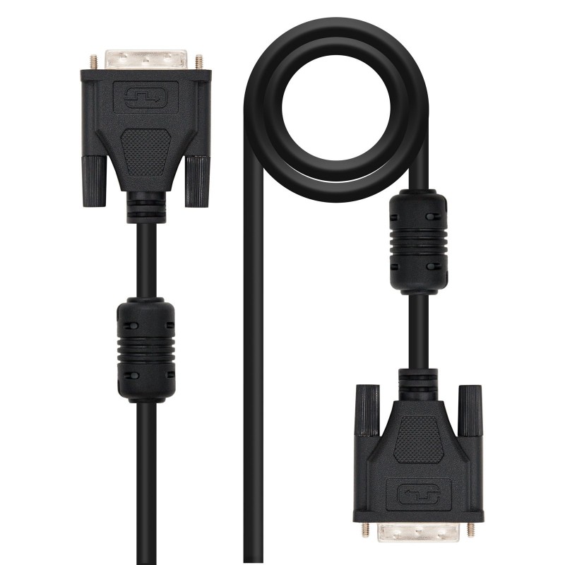 Nanocable 5m DVI DVI, DVI, DVI, Masculino, Masculino, Negro, 2560 x 1600 Pixeles 10.15.0805