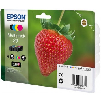 Epson 29 CMYK Negro, Cian, Magenta, Amarillo C13T29864010
