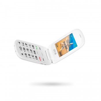 TELEFONO MOVIL LIBRE SPC HARMONY BLANCO - DOBLE PANTALLA - TECLAS GRANDES - DUAL SIM - CAMARA - TECL 2304B