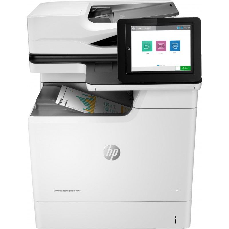 HP Color LaserJet Enterprise MFP M681dh, Laser, 1200 x 1200 DPI, 550 hojas, A4, Impresión directa, N J8A10A