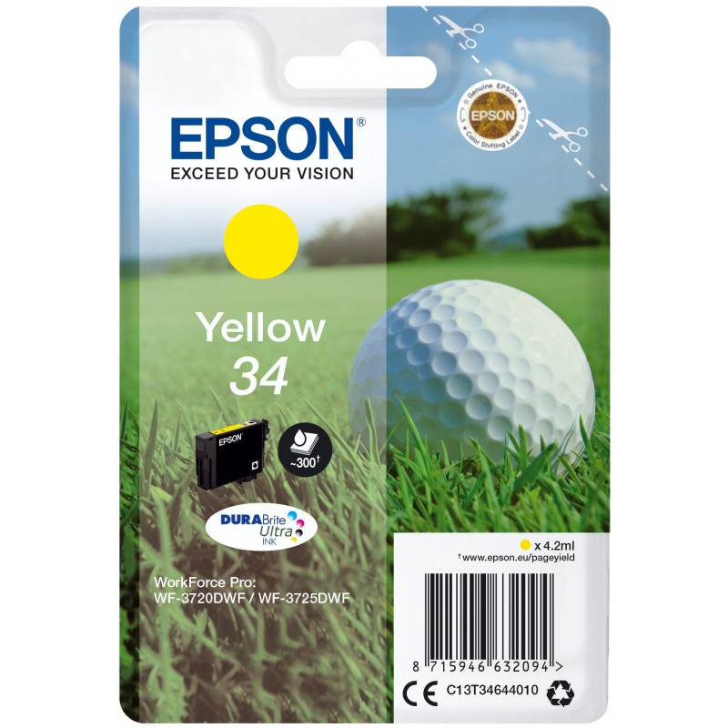 Epson Singlepack Yellow 34 Amarillo C13T34644020