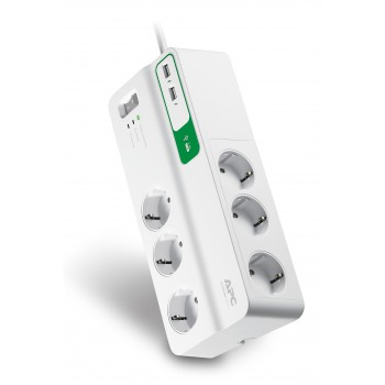 APC PM6U-GR, 1836 J, 6 salidas AC, Tipo F, 230 V, 50 Hz, 2300 W