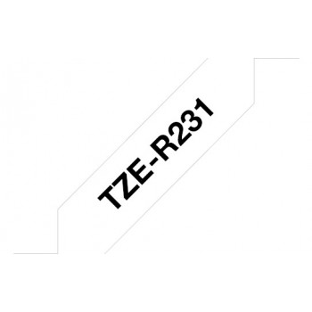 Brother TZE-R231, Negro sobre blanco, TZe, Negro,  TZER231