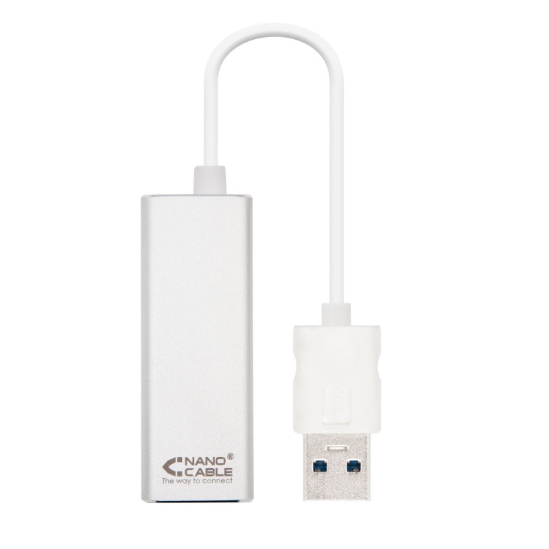 Nanocable USB 3.0 RJ-45, 0.15m, USB 3.0, RJ-45, Plata 10.03.0401