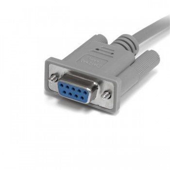 StarTech.com Cable de Módem Nulo Serie RS232 DB9 Hembra a Macho de 3m, 4,72 mm, 15 mm, 220 mm SCNM9FM
