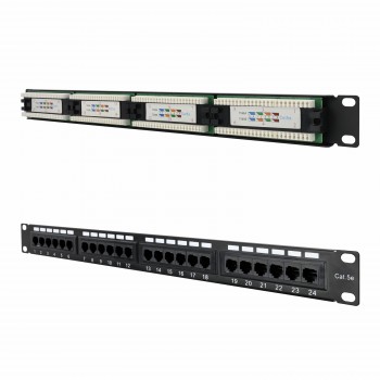 PATCH PANEL 24PUERTOS CAT5. UTP 19 1U NANOCA 10.21.2124