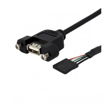 StarTech.com Cable de 30cm USB 2.0 para Montaje en Panel Conexión a Placa Base - Hembra USB A, 0,3 m USBPNLAFHD1