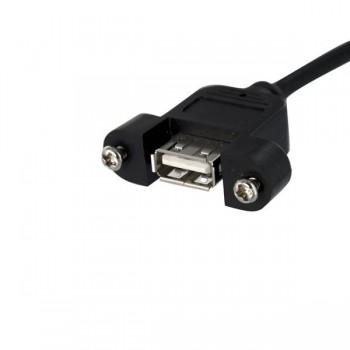 StarTech.com Cable de 30cm USB 2.0 para Montaje en Panel Conexión a Placa Base - Hembra USB A, 0,3 m USBPNLAFHD1