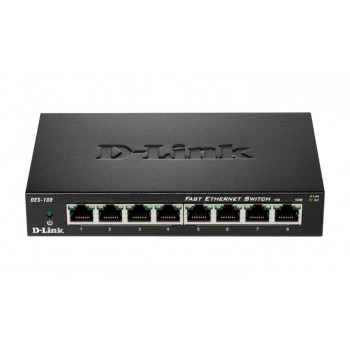 D-Link DES-108 8 puertos RJ-45 10 100 Mbps Negro DES-108