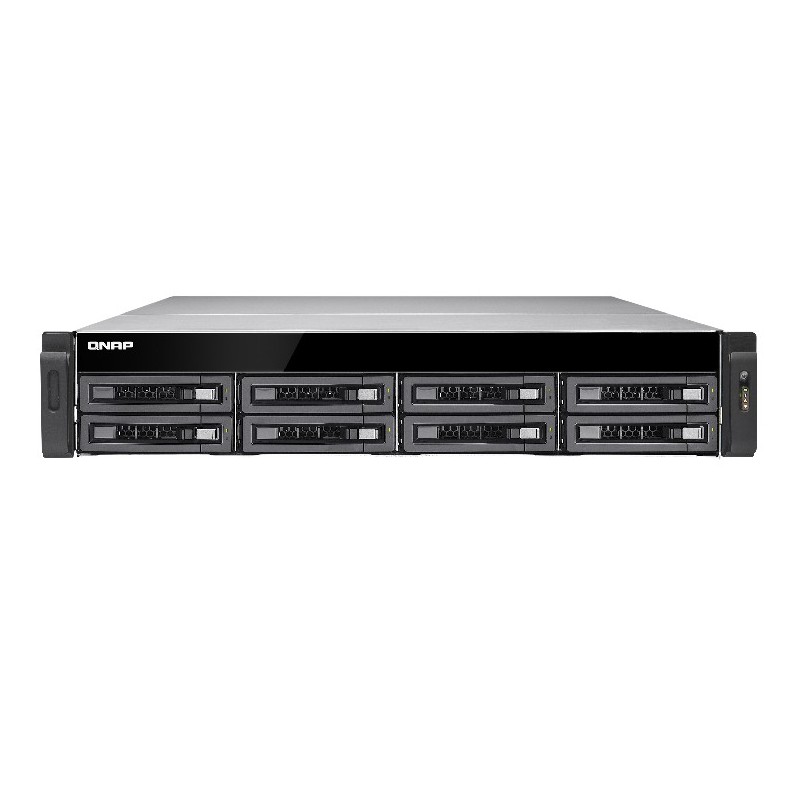 QNAP TS-EC880U R2, Unidad de disco duro, SSD, Serial ATA II, Serial ATA III, 2.5 3.5", 0, 1, 5, 6, 1 TS-EC880U-E3-4GE-R2