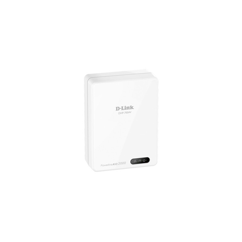 D-Link PowerLine AV2 2000 Network receiver 1 puertos RJ-45 Blanco DHP-701AV