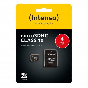 Intenso 3413450 Micro SD clase 10 4GB c adapt (reacondicionado)
