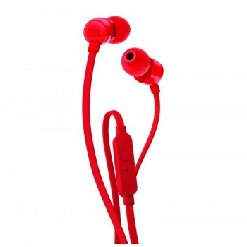 JBL T110 auriculares para móvil Binaural Dentro de oído Rojo JBLT110RED