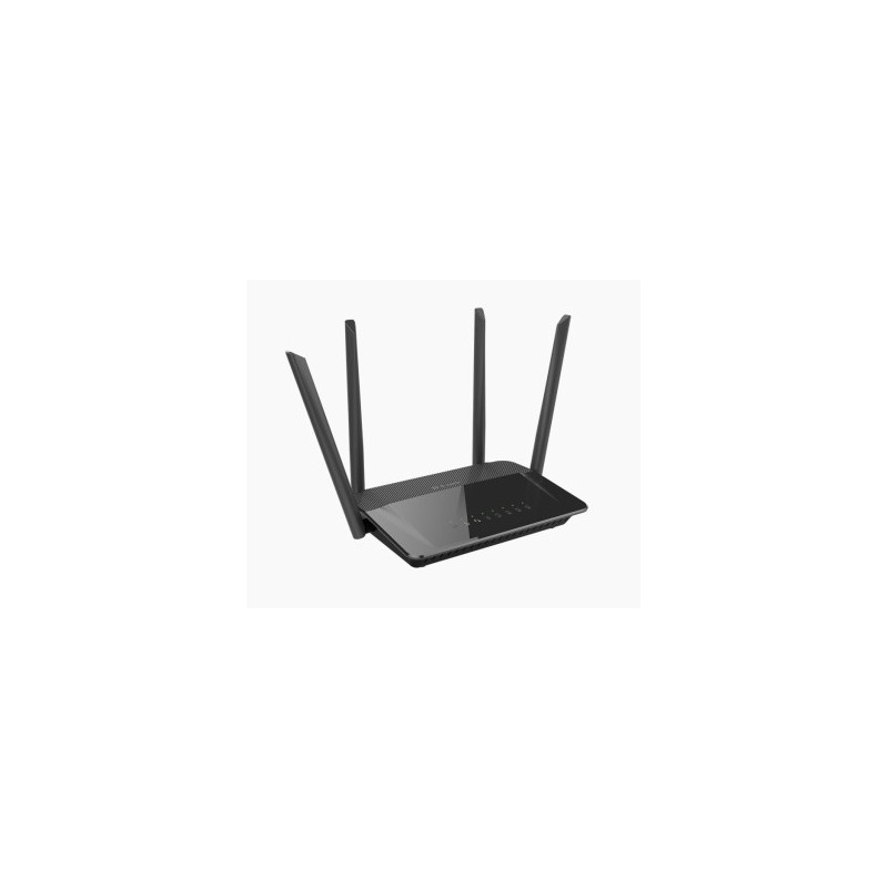 D-Link AC1200 Dual Band cableado 4 puertos RJ-45 10,100,1000 Negro DIR-842