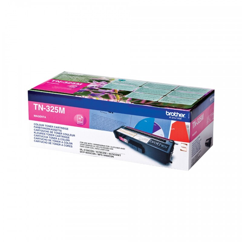 Brother TN-325M, Laser cartridge, 3500 páginas, Magenta, 1 pieza(s) TN325M