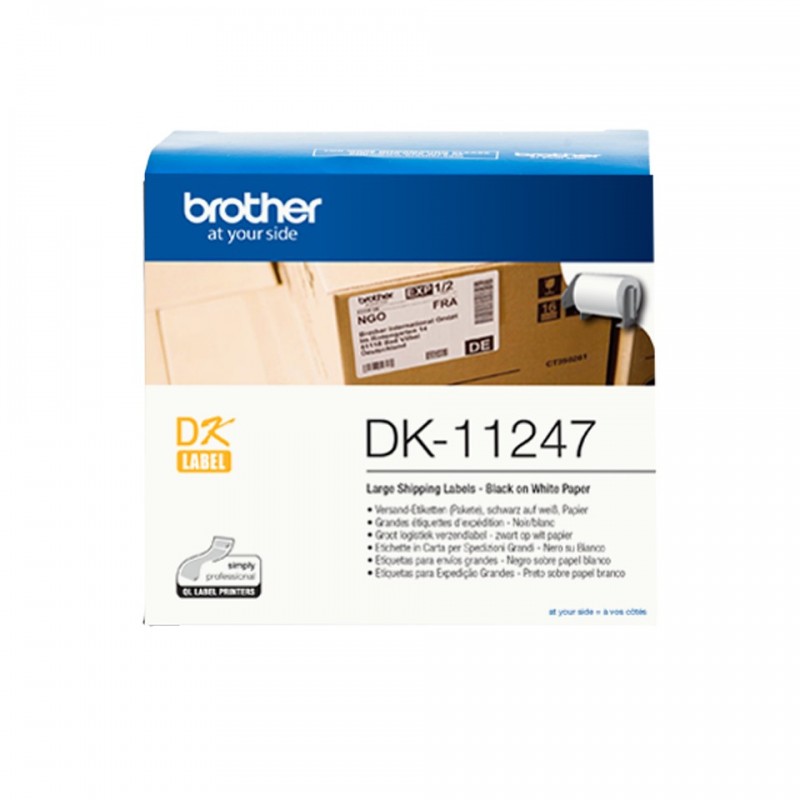 Brother DK-11247, Negro sobre blanco, 180 pieza(s), DK, Negro, Blanco, Térmica directa, Brother DK11247