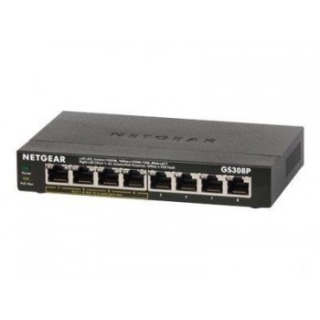 Netgear GS308P-100PES 8 puertos RJ-45 Negro GS308P-100PES