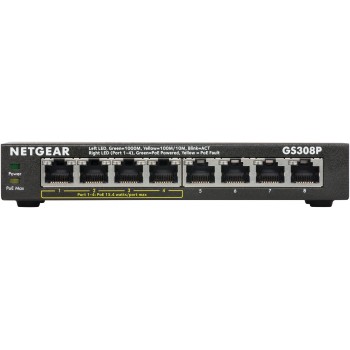 Netgear GS308P-100PES 8 puertos RJ-45 Negro GS308P-100PES