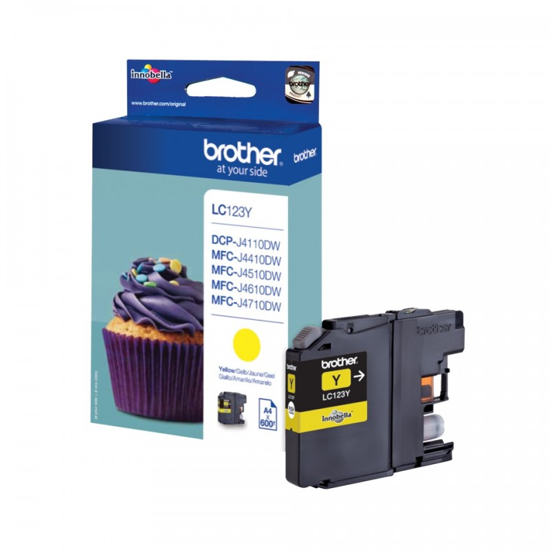 TINTA BROTHER LC123Y DCPJ4110DW MFCJ4410DW 4510DW 4710DW ORI AMARILLO