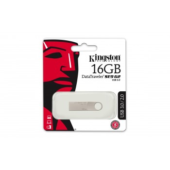 Kingston Technology DataTraveler 16GB USB 3.0 (3.1 Gen 1) Tipo A Plata DTSE9G2 16GB