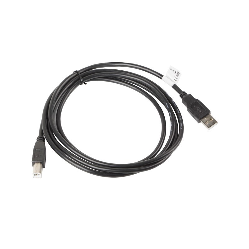 Lanberg USB 2.0 A Auf B Kabel – 1,8 Meter Schwarz, Für Drucker & Scanner (AWG 30)
