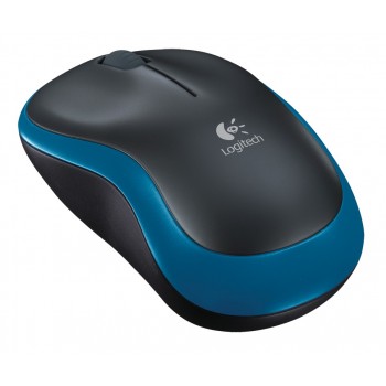 Logitech LGT-M185B, Ambidextro, Óptico, RF Wireless, 1000 DPI, Black, Azul 910-002239