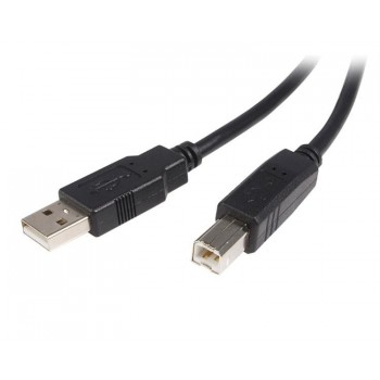 StarTech.com Cable USB de 3m para Impresora - 1x USB A Macho - 1x USB B Macho - Adaptador Negro, 3 m USB2HAB3M