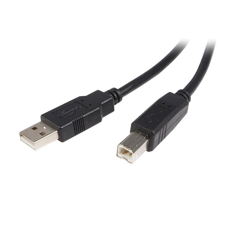 StarTech.com Cable USB de 3m para Impresora - 1x USB A Macho - 1x USB B Macho - Adaptador Negro, 3 m USB2HAB3M