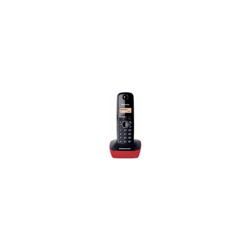 TELEFONO INALAMBRICO DIGITAL DECT PANASONIC KX-TG1611SPR, MONO, ROJO