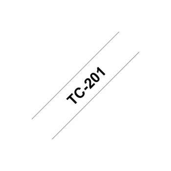 Brother TC-201, Negro sobre blanco, TC, Brother, PT2000, PT3000, PT500, PT5000, PT8E, 1,2 cm, 7,7 m