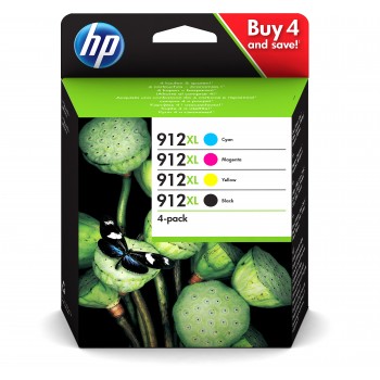 HP 912XL - Original Negro, Cian, Magenta, Amarillo Multipack 4 pieza(s) 3YP34AE