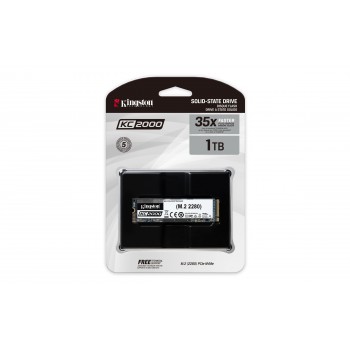 Kingston Technology KC2000 M.2 1000 GB PCI Express 3.0 3D TLC NVMe SKC2000M8 1000G