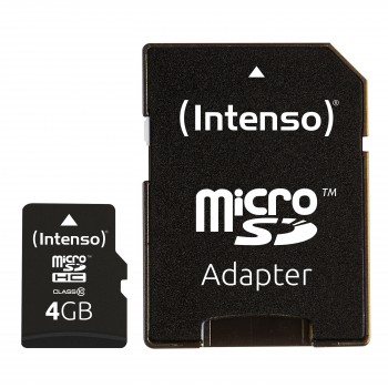 Intenso 4GB MicroSDHC 4GB MicroSDHC Clase 10 Negro 3413450