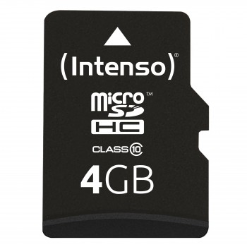 Intenso 4GB MicroSDHC 4GB MicroSDHC Clase 10 Negro 3413450