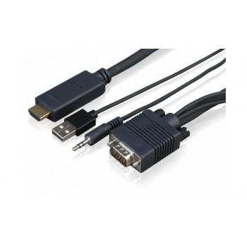 Sony CAB-VGAHDMI1, VGA 3.5 mm, HDMI, 1 m, Negro