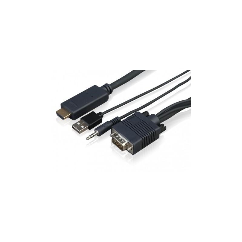 Sony CAB-VGAHDMI1, VGA 3.5 mm, HDMI, 1 m, Negro