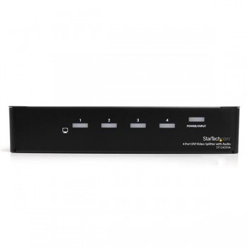 StarTech.com Duplicador Divisor Multiplicador de Vídeo DVI y Audio de 4 puertos - Cable, DVI, DVI-I, ST124DVIA