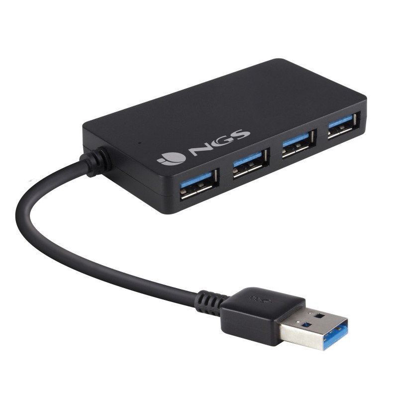 NGS iHub 3.0, USB 3.0 (3.1 Gen 1) Type-A, USB 3.0 (3.1 Gen 1) Type-A, 5000 Mbit s, Negro, Negro, USB IHUB3.0