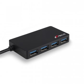 NGS iHub 3.0, USB 3.0 (3.1 Gen 1) Type-A, USB 3.0 (3.1 Gen 1) Type-A, 5000 Mbit s, Negro, Negro, USB IHUB3.0