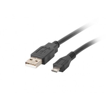 Lanberg CA-USBM-10CC-0003-BK USB 2.0 A-Stecker auf USB Micro-B Stecker Kabel, 30 cm schwarz